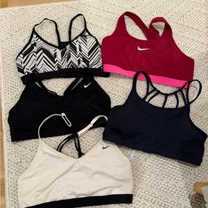 Nike Women's Sports Bra Set - Black, White, Red, Navy
